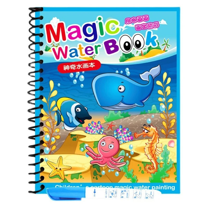 Children Reusable Coloring Book Magic Water Drawing Book DIY Kindgarten Graffiti Painting Drawing Toys