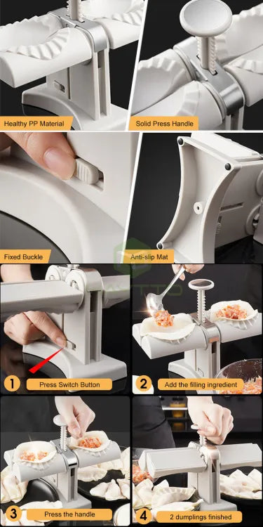 Dumpling And Samosa Maker Double Header, Automatic And Quick In Operation, Suitable For Samosa