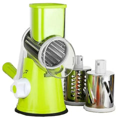 1Pcs Vegetable Cutter & Slicer Manual Kitchen Cheese Chopper Machine With 3 Sharp Drums Multifunctional Garlic Potato Shredder