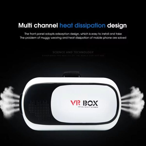 Vr Box – 3d Virtual Reality Box With Remote | Adjustable Head Strap